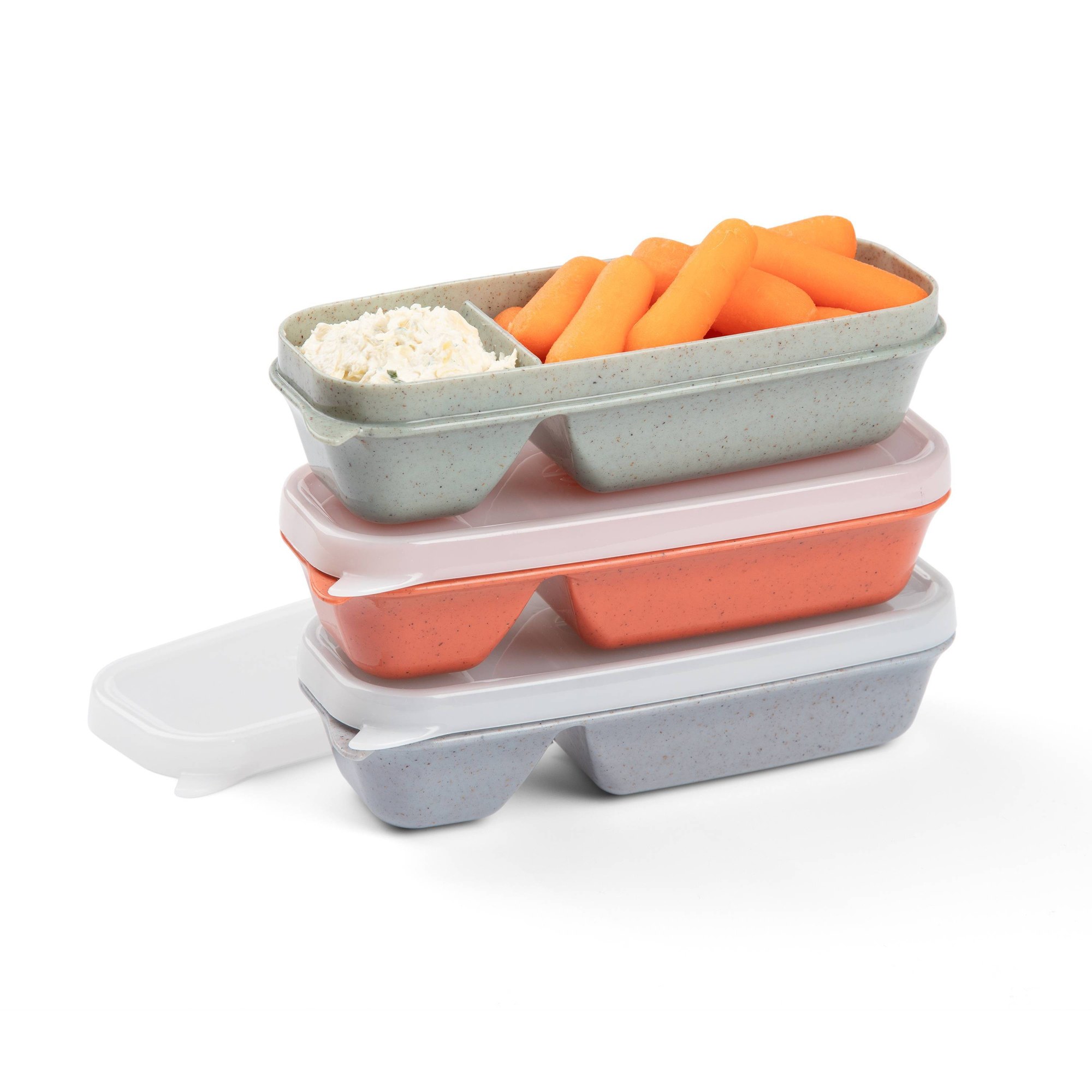 Meal Prep Container - 漏れ防止スナック＆ディップ食品保存容器、しっかり密閉できる蓋付き、食事の準備、ランチ、旅行の鮮度保持に最適