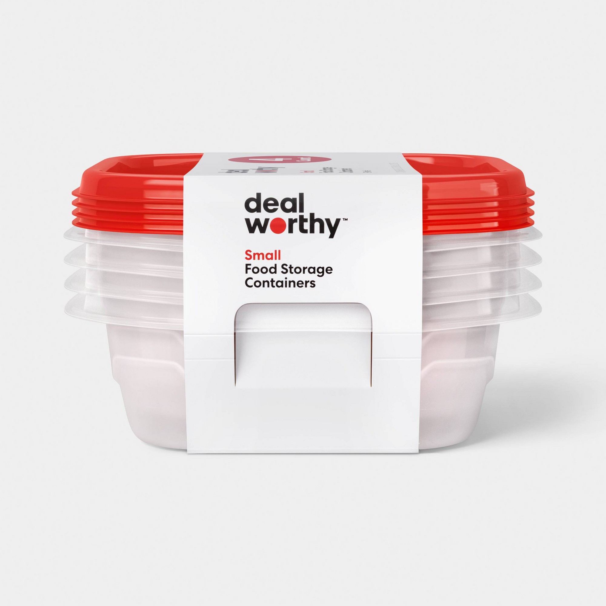 Meal Prep Container - 4個入り小型正方形食品保存容器、スナップ蓋付き、23オンス再利用可能なパントリー用食事準備ボックス（鮮度保持用）