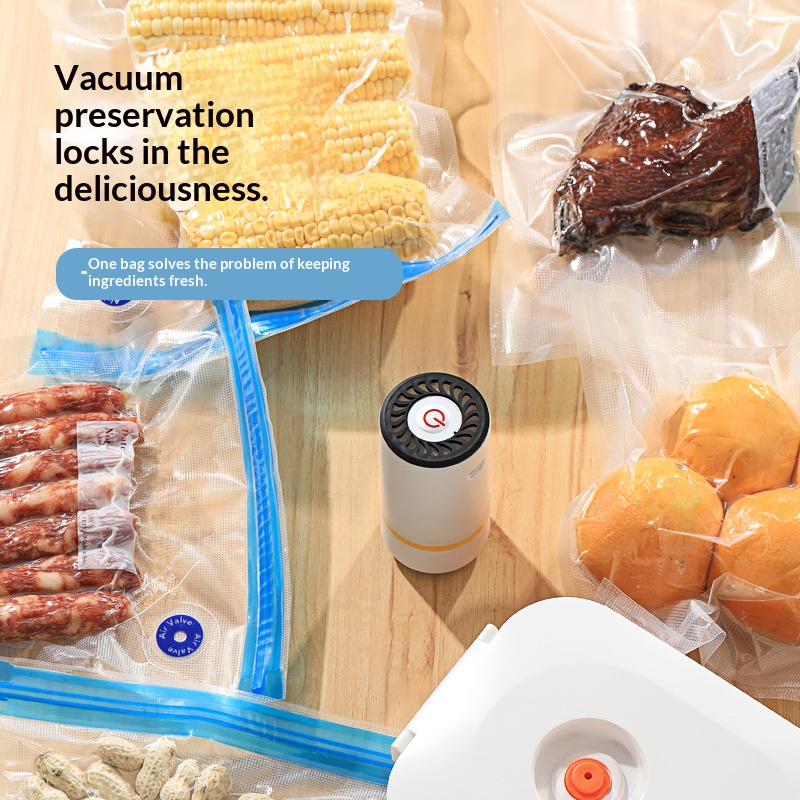 Meal Prep Vacuum Seal Containers - ミニUSB電動ハンディ真空シーラーポンプ自動食品保存真空機（真空バッグ付き）
