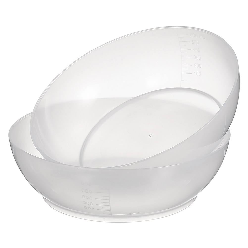 Portion Scale Digital - 2個入りデジタルスケールボウル 透明プラスチック製計量トレイ 600ml コンパクトキッチンスケールパン ベーキング、料理、小麦粉の計量用