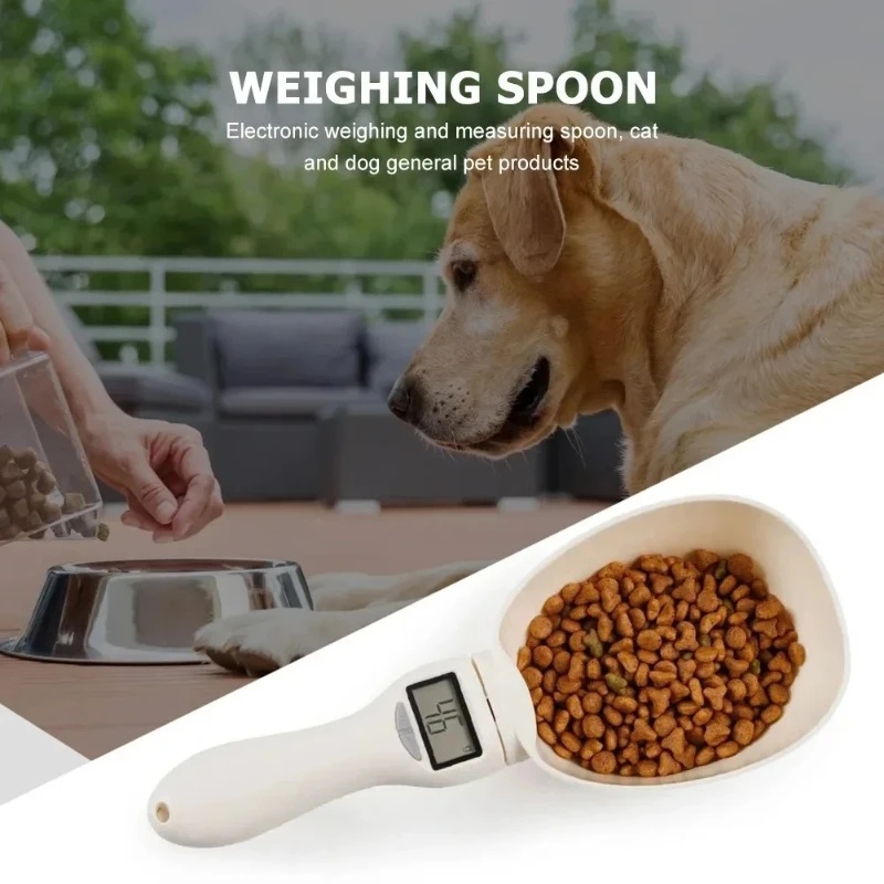Portion Scale Digital - 液晶デジタル電子計量スプーン高精度ペットフードスケール犬猫用正確な計量スコップ食事量管理用