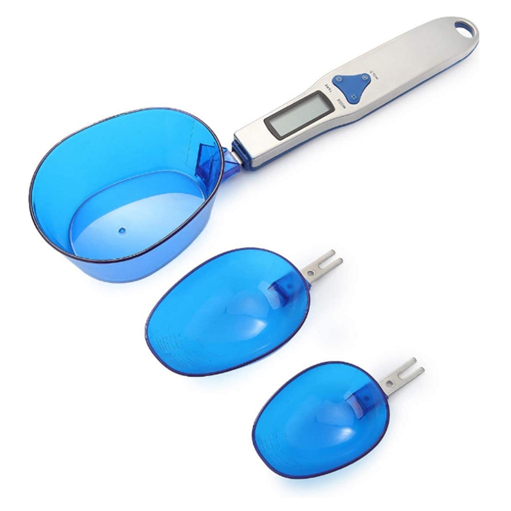 Portion Scale Digital - AB43-電子デジタルキッチンスケール、計量スプーン3本付き、ミルク、小麦粉、スパイスの量り取り用、500g/0.1g、ラム