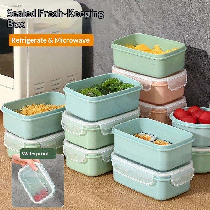 Meal Prep Container - 気密食品保存容器 BPAフリー スタッカブル 漏れ防止 ランチボックス 冷蔵庫オーガナイザー