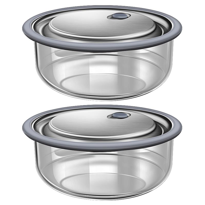 Meal Prep Glass Containers Oven Safe - ホウケイ酸ガラス弁当箱、電子レンジ加熱、丸い食品貯蔵、新鮮な養蜂ボックス、弁当箱、新品