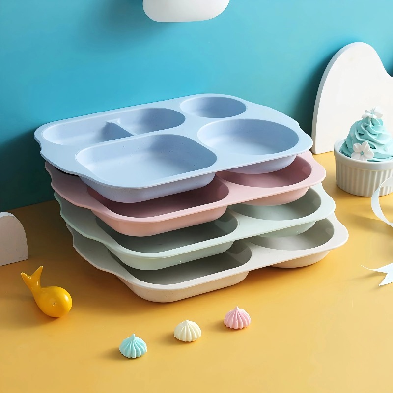 Meal Prep For Weight Loss - 再利用可能な5区画プレート、減量用ミールプレップトレイ、休日の集まり、家族の夕食、ビュッフェ、パーティーに最適
