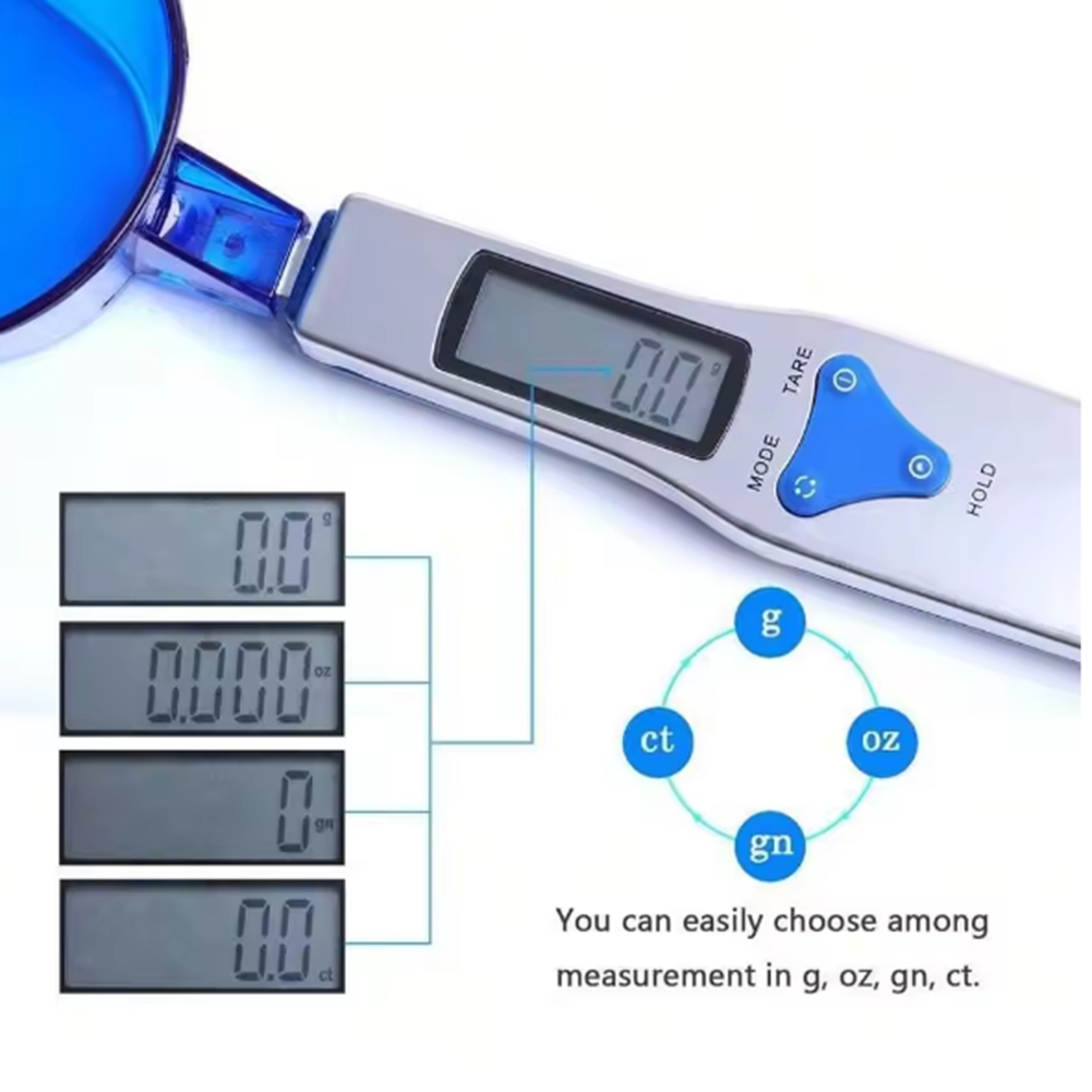 Portion Scale Digital - A99G-電子デジタルキッチンスケール 3 計量スプーン食品スケール分量ミルク小麦粉スパイス 500 グラム/0.1 グラム