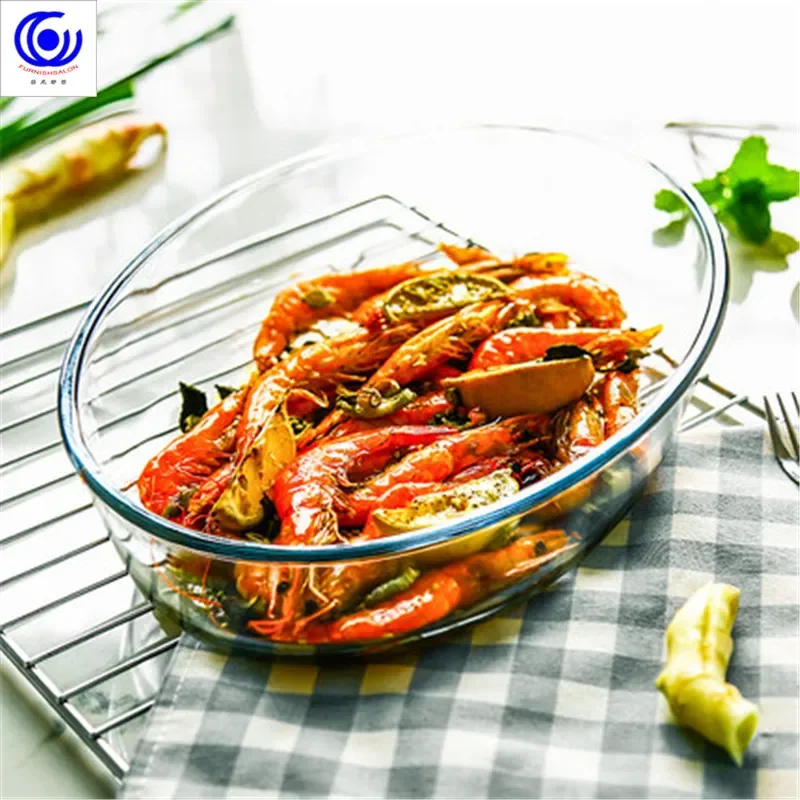 Meal Prep Glass Containers Oven Safe - 強化ガラス製ベーキングディッシュ、パンオーブンベーシックプレート、耐熱皿、焦げ付き防止キッチンツール、チーズライス収納トレイ、大容量