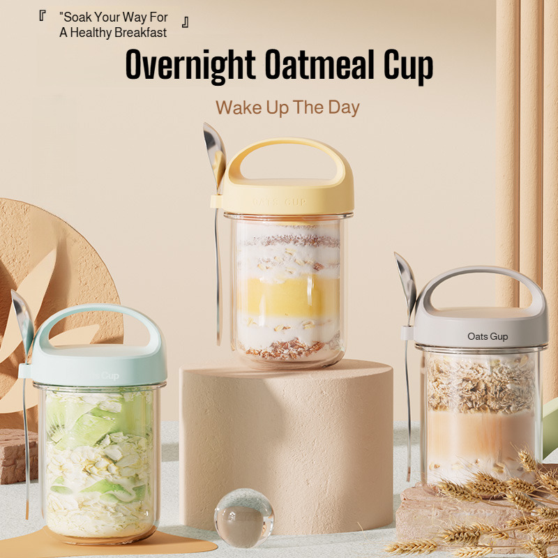 Meal Prep For Weight Loss - ポータブル朝食カップ 安全で漏れ防止のフィットネスミールプレップ容器 体重を減らすため 外出先でも健康的な食事を可能にする