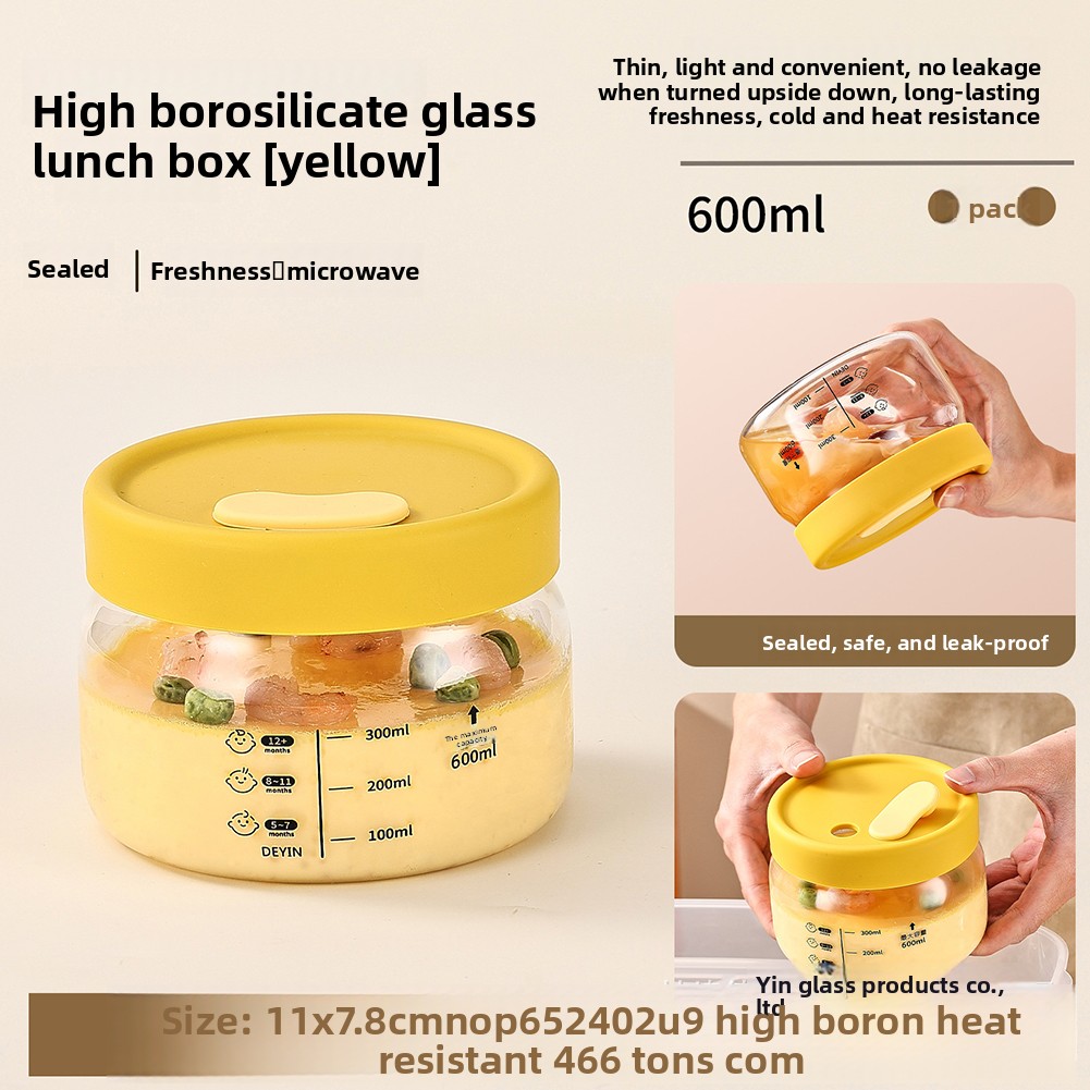 Meal Prep Glass Containers Oven Safe - ガラス食品保存容器気密漏れ防止フードボウル弁当弁当箱電子レンジ食器洗い機対応ランチパッキングストレージ
