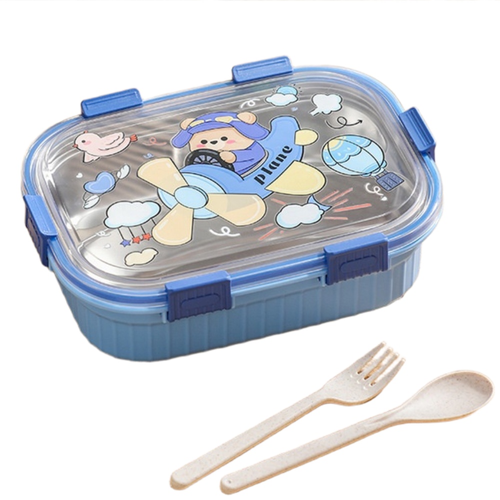Meal Prep Made Easy - 食事準備用容器 1000ml 3つの独立したセクション付き PP素材製で電子レンジ加熱と持ち運びが簡単