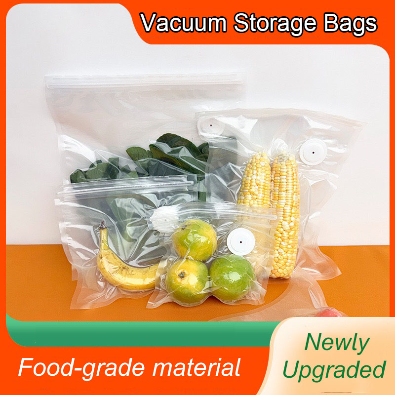 Meal Prep Vacuum Seal Containers - 新しい再利用可能な真空保存袋 キッチン野菜果物包装袋 食品シーラーバッグ 鮮度保持シーリングポーチ