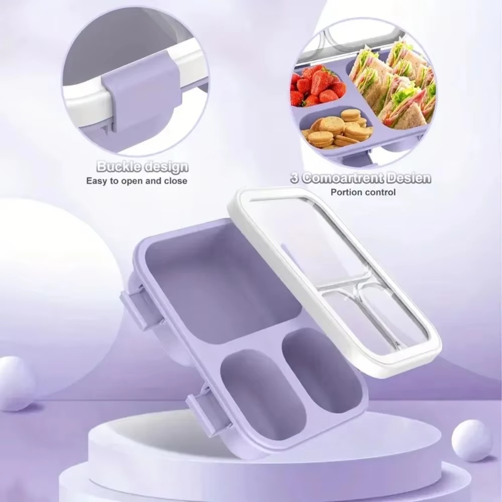 蓋付きランチボックス 3コンパートメント ミールプレップコン - Meal Prep Jars With Lids のレビューと価格