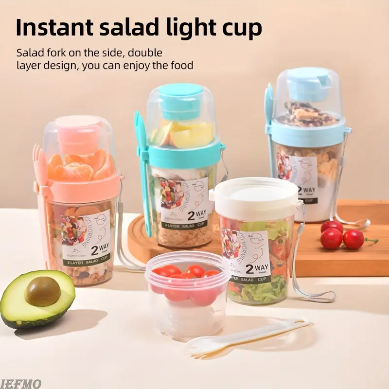 持ち運び可能なサラダボウルセット、フォークと蓋付き、野菜/フ - Meal Prep For Weight Loss のレビューと価格