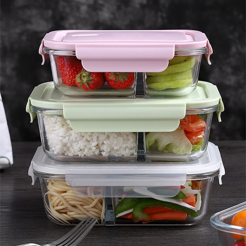 密閉蓋付きガラス弁当箱,生鮮食品保存,持ち運びが簡単,電子レ - Meal Prep Glass Containers Oven Safe のレビューと価格