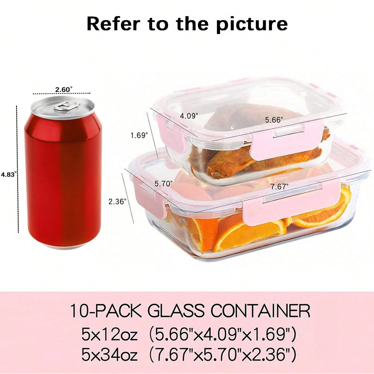 10個セット ガラス製ミールプレップ容器 モダンな透明ボロシ - Meal Prep Glass Containers Oven Safe のレビューと価格