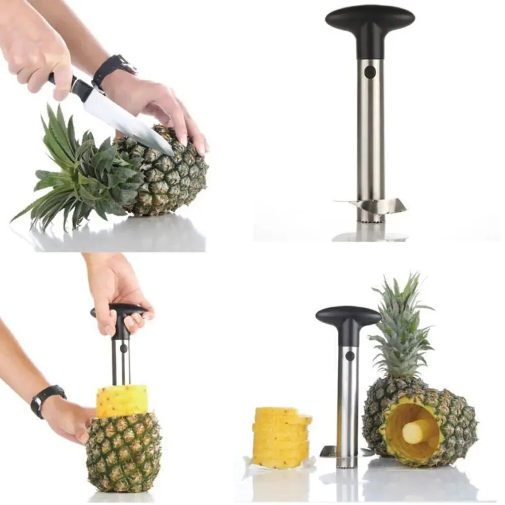 ステンレス鋼パイナップルピーラーコアラースライサー簡単なキッ - Pineapple Corer Slicer のレビューと価格