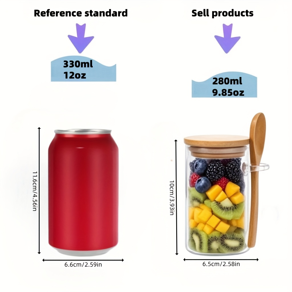 4/8/12個入り、蓋付きオートミール朝食カップ（9.85オ - Meal Prep Jars With Lids のレビューと価格