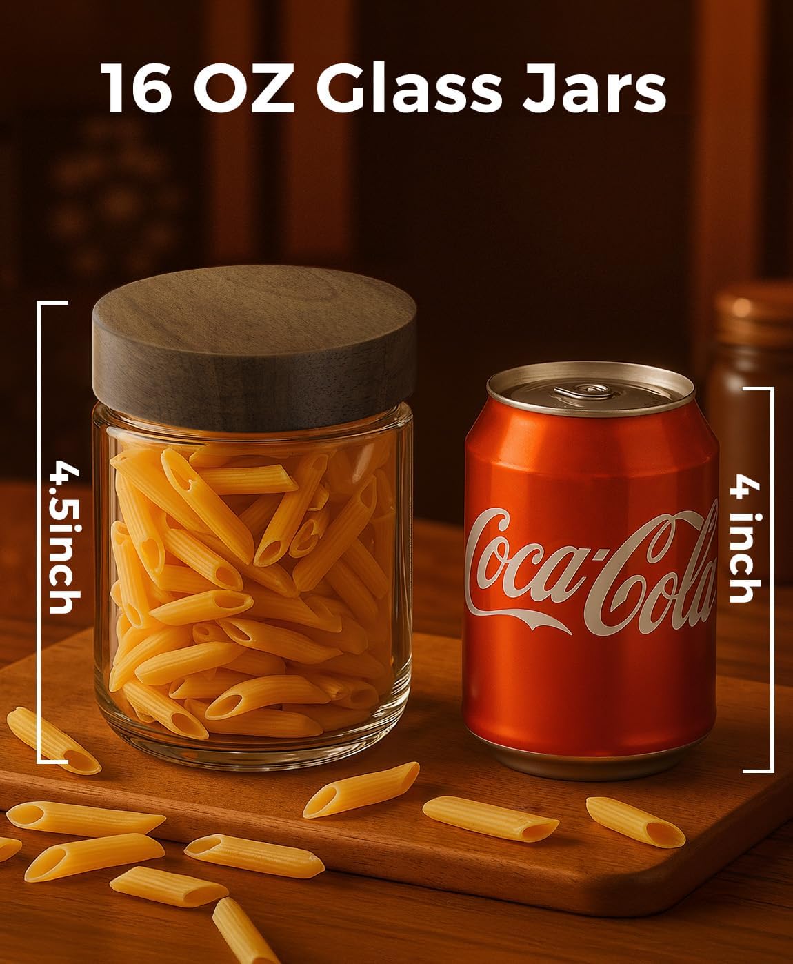16オンス 4個入り オーバーナイトオーツ用容器 蓋付き、ガ - Meal Prep Jars With Lids のレビューと価格