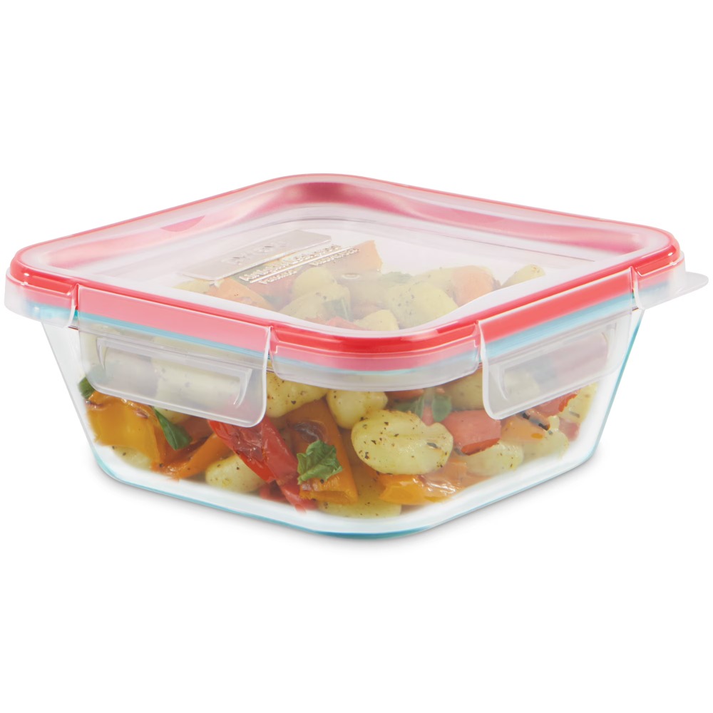 フレッシュロック 4カップ スクエアガラス食品保存容器 気密 - Meal Prep Glass Containers Oven Safe のレビューと価格