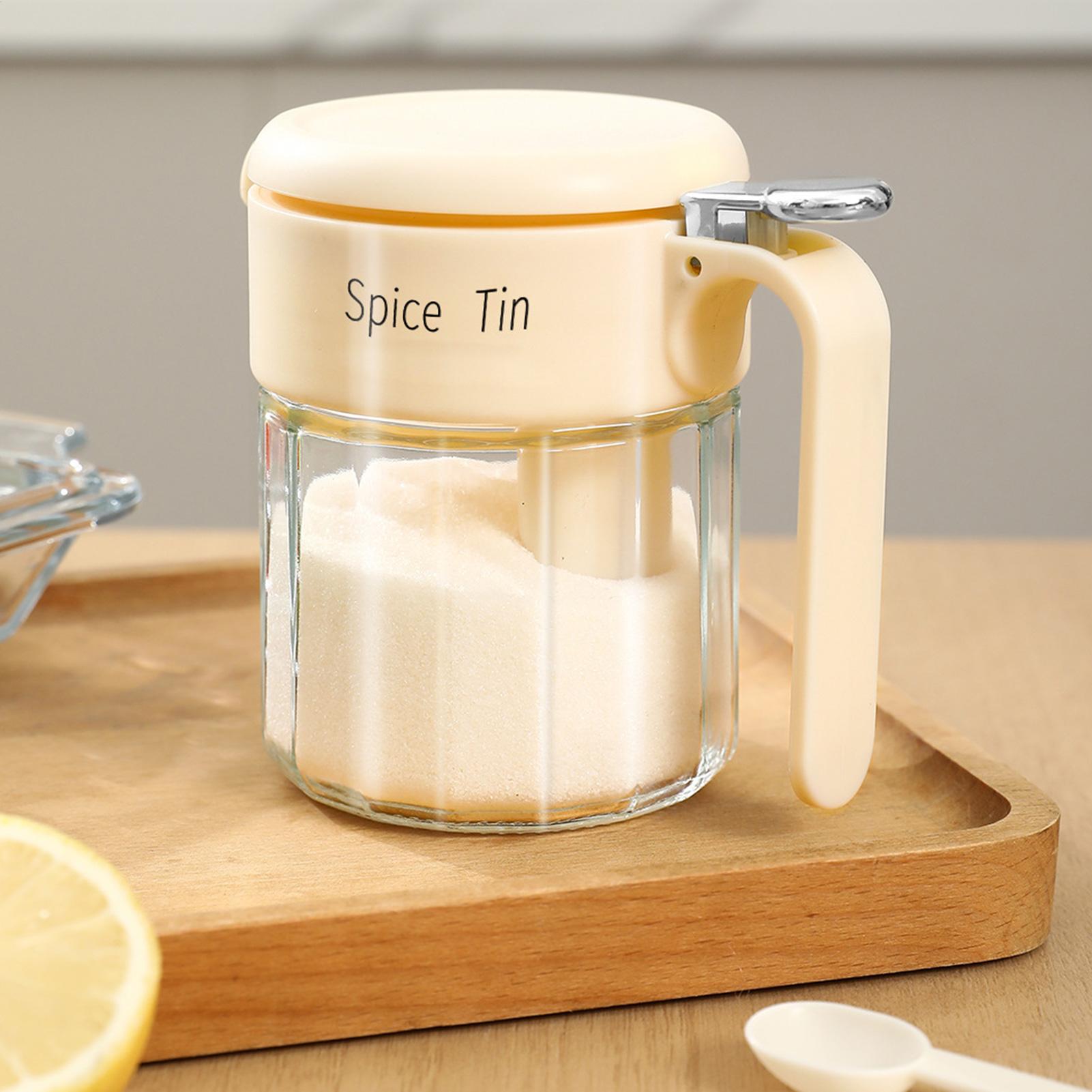 調味料容器 400ml 多機能収納ボックス ガラス調味料入れ - Meal Prep Jars With Lids のレビューと価格