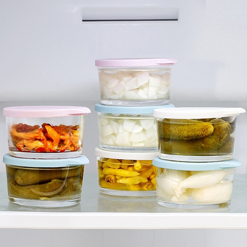 ● 電子レンジ対応丸型食品保存容器高硼珪酸ガラスピクルス密封 - Meal Prep Glass Containers Oven Safe のレビューと価格