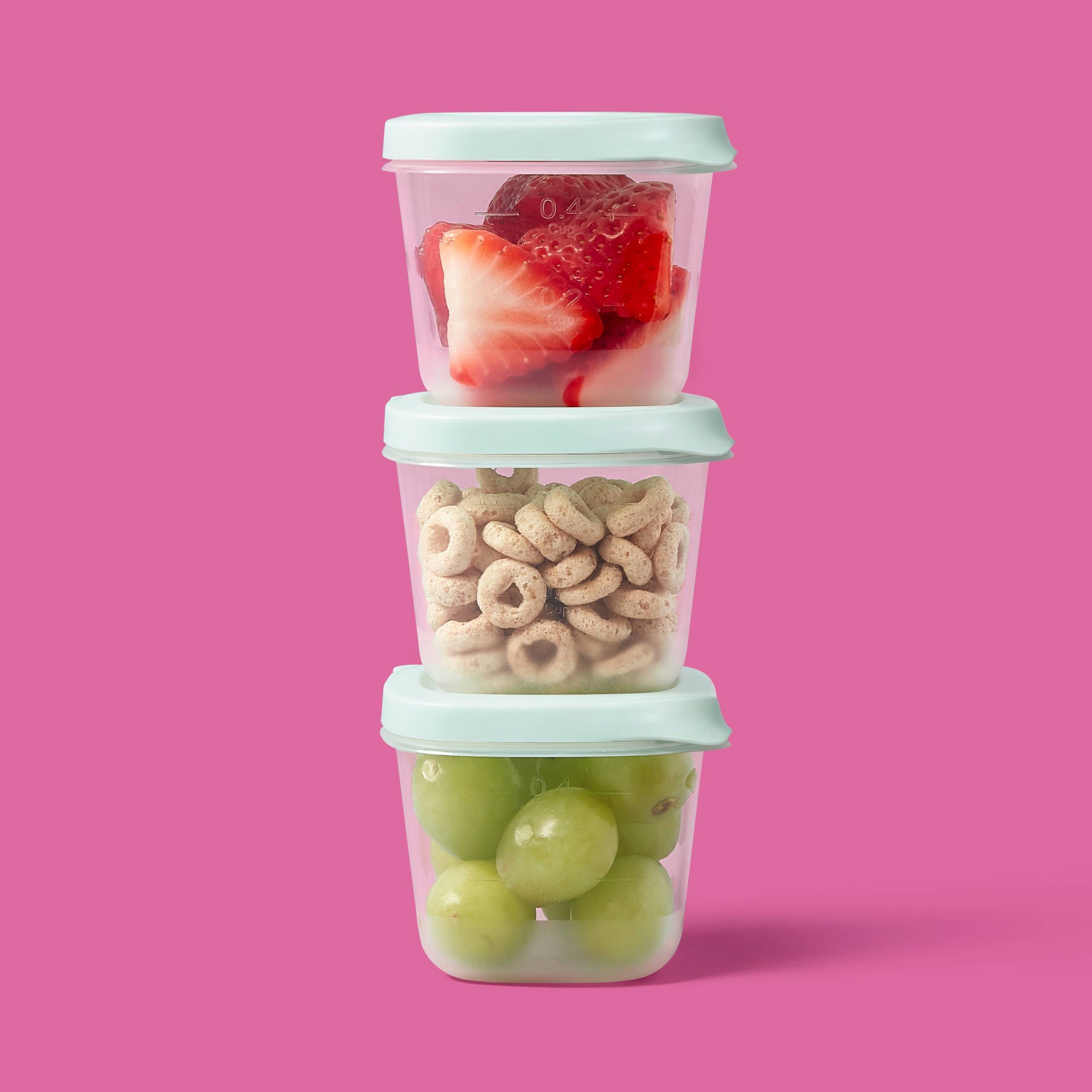 4個入りミニスクエアハーフカップ食品保存容器、BPAフリーの - Meal Prep Container のレビューと価格