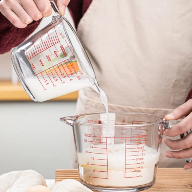 ベーキングと調理用のガラス計量カップ、2、4カップ、食器洗い - Meal Prep Glass Containers Oven Safe のレビューと価格