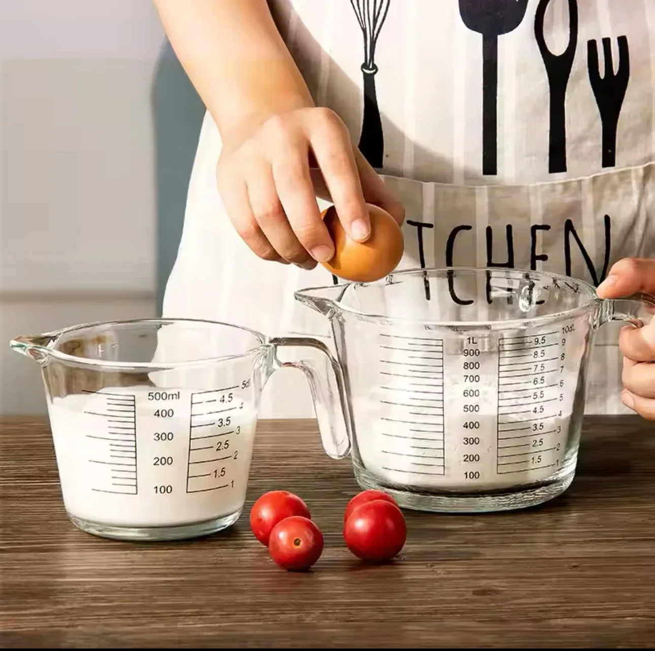 ベーキングと調理用のガラス計量カップ、2、4カップ、食器洗い - Meal Prep Glass Containers Oven Safe のレビューと価格