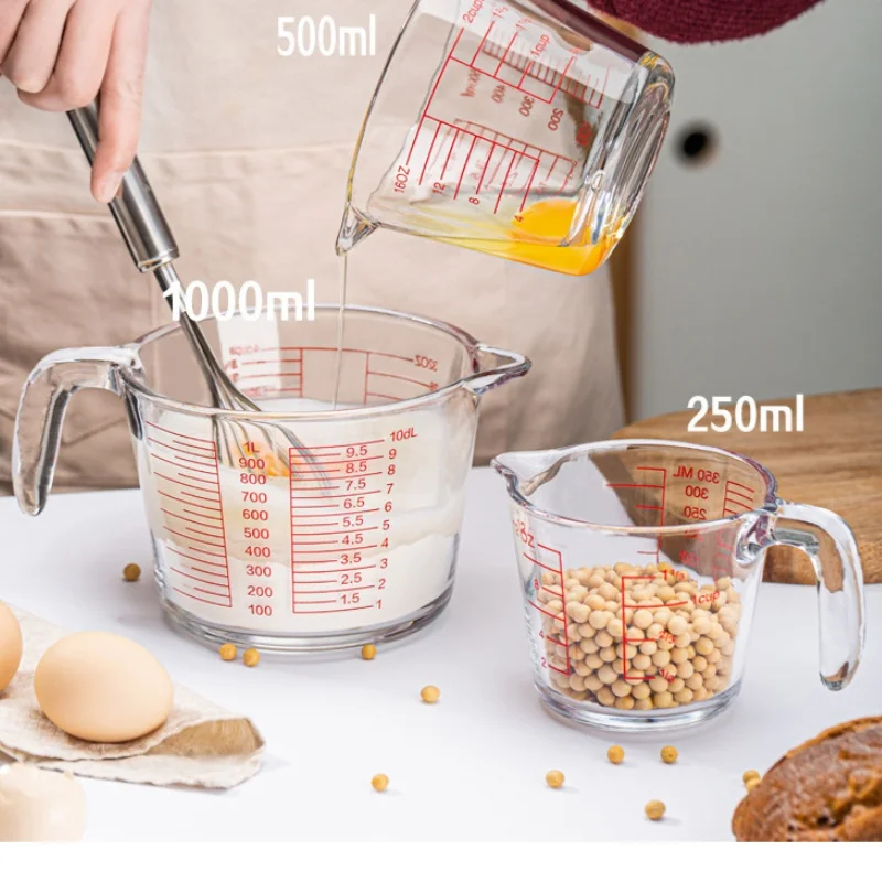 ベーキングと調理用のガラス計量カップ、2、4カップ、食器洗い - Meal Prep Glass Containers Oven Safe のレビューと価格