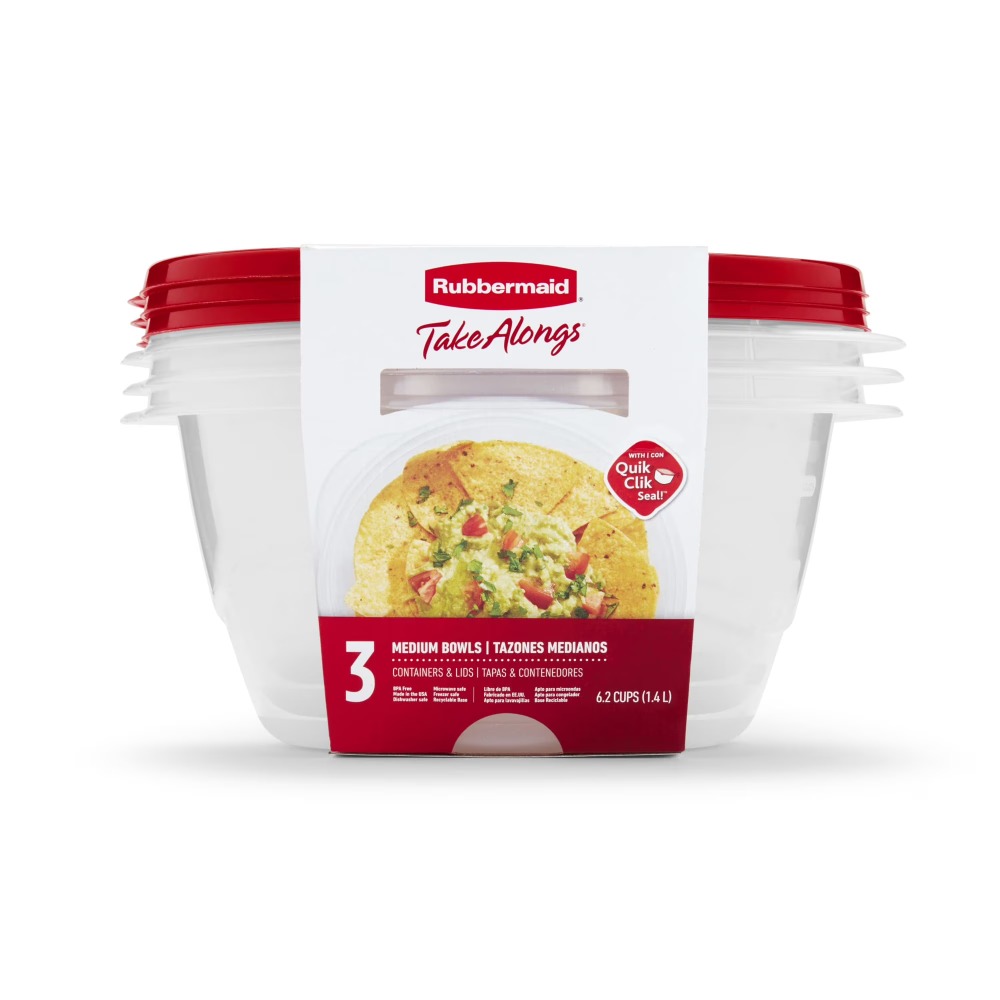 蓋付き大型丸型食品保存容器、3個セット、各容量6.2カップ、 - Meal Prep Container のレビューと価格