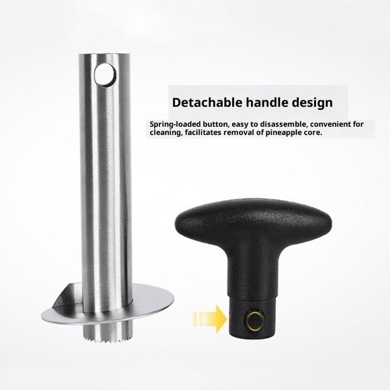 ステンレス製のパイナップルコアラー・スライサー、滑り止めハン - Pineapple Corer Slicer のレビューと価格