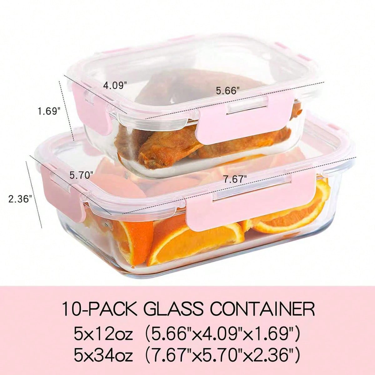 10個入りガラス製ミールプレップ容器、蓋付き食品保存容器、気 - Meal Prep Glass Containers Oven Safe のレビューと価格