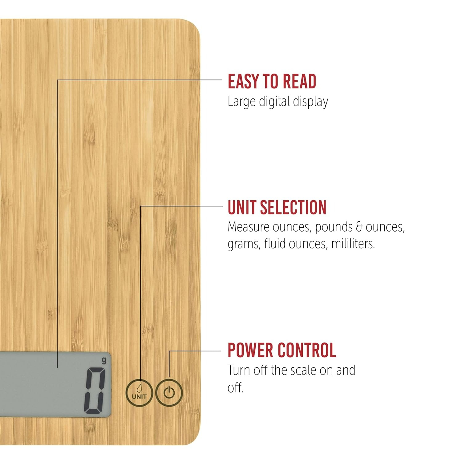 デジタルフードスケール、多機能キッチン家電、正確な重量測定と - Portion Scale Digital のレビューと価格