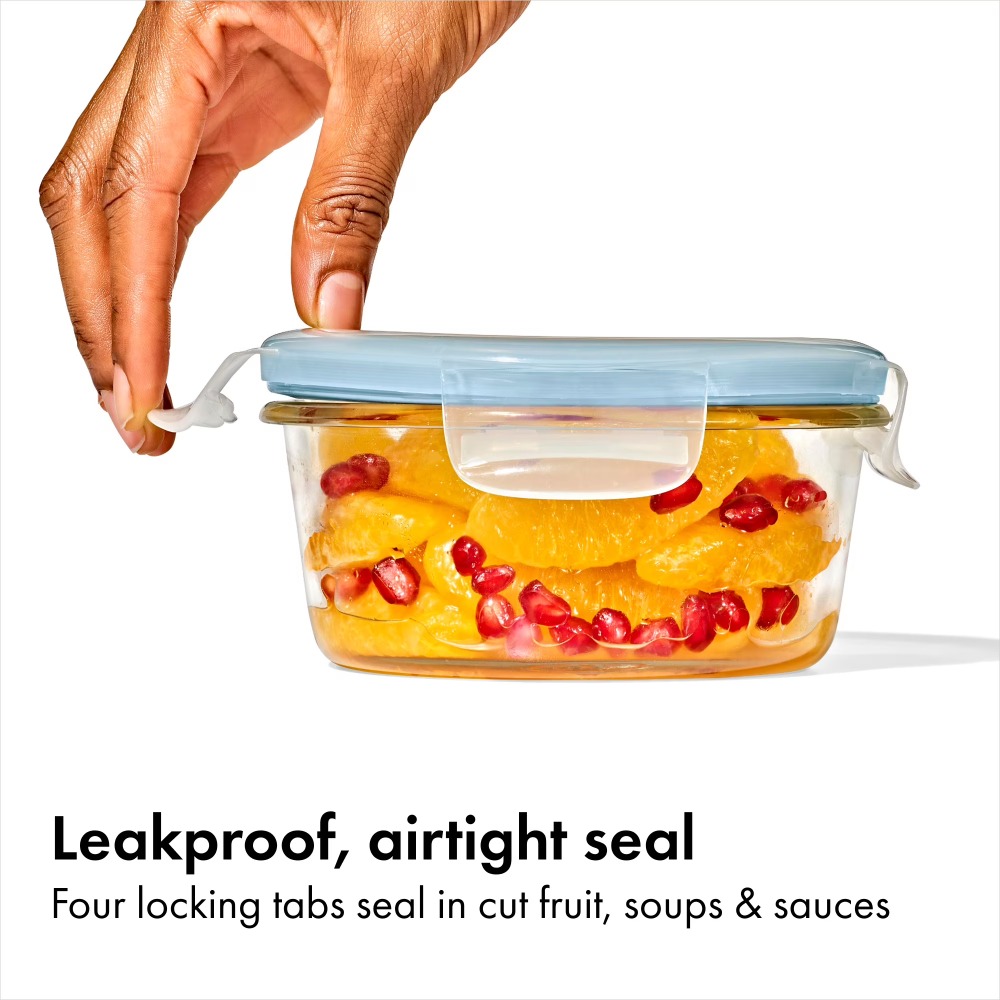 スマートシール2カップ丸型ガラス製食品保存容器セット、気密ロ - Meal Prep Glass Containers Oven Safe のレビューと価格