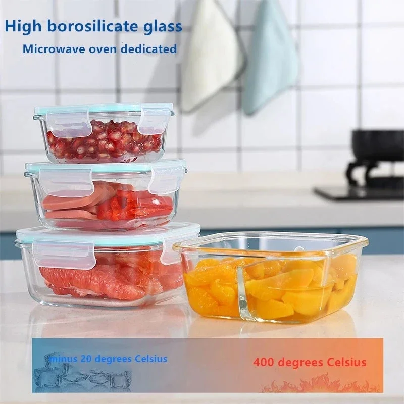 ガラス製鮮度保持容器 高硼珪酸耐熱電子レンジ弁当箱 冷蔵庫専 - Meal Prep Glass Containers Oven Safe のレビューと価格