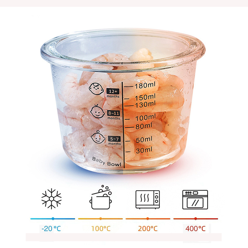 ふた付きベビーフード収納ジャー、幼児用の漏れ防止スナックピュ - Meal Prep Glass Containers Oven Safe のレビューと価格