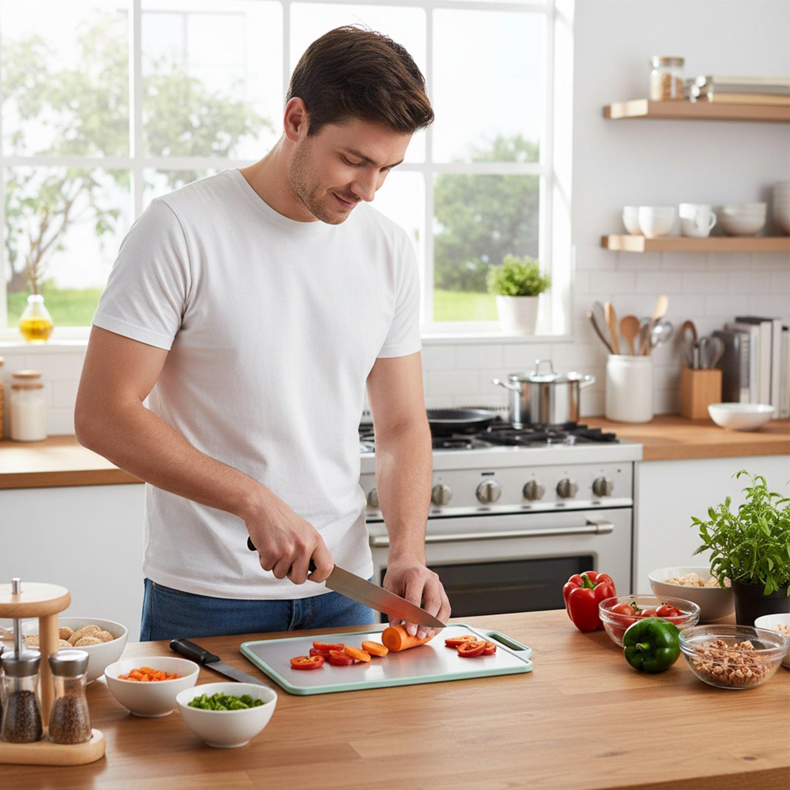 まな板 両面カッティングマット ハンドル付き キッチン レス - Meal Prep Format のレビューと価格