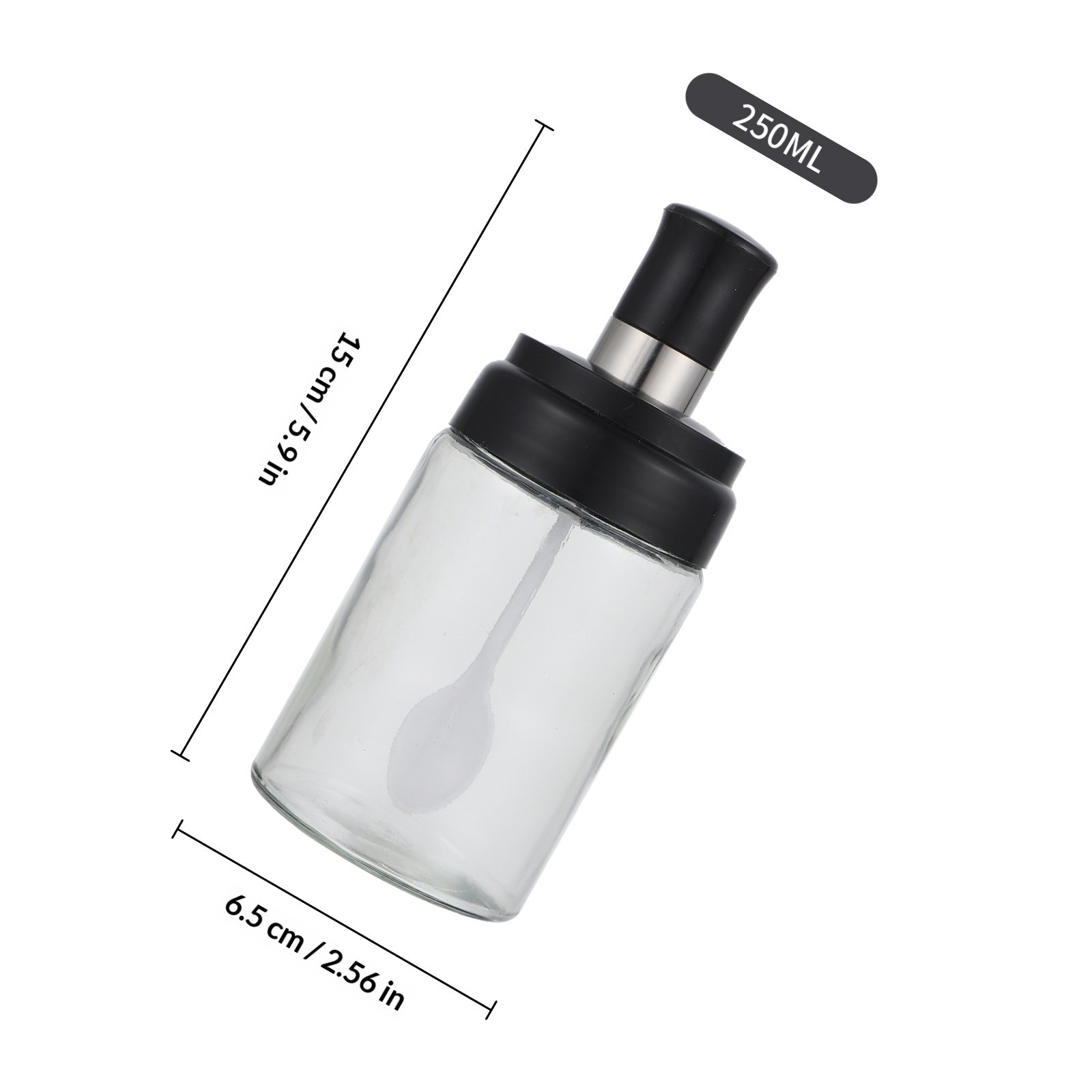 4個入りガラス製スパイスジャー、スプーン付き蓋、気密調味料容 - Meal Prep Jars With Lids のレビューと価格