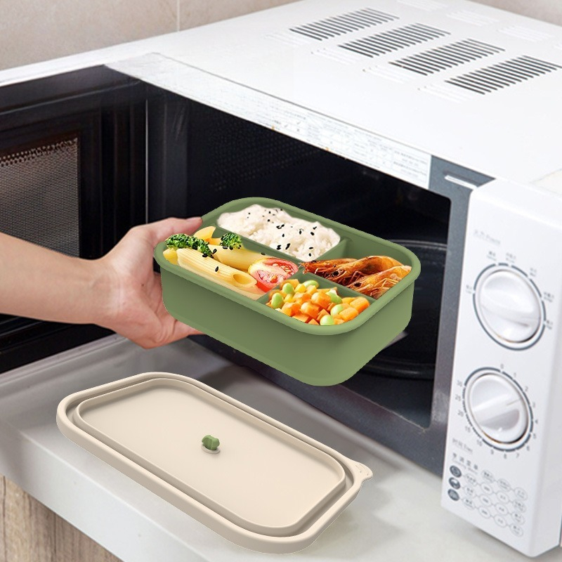 電子レンジ対応シリコンランチボックス分割食品保存容器漏れ防止 - Meal Prep For Weight Loss のレビューと価格