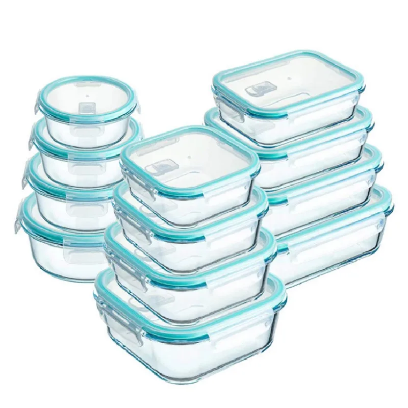 高硼珪酸ガラス製ランチボックス、電子レンジ加熱対応、密封弁当 - Meal Prep Glass Containers Oven Safe のレビューと価格