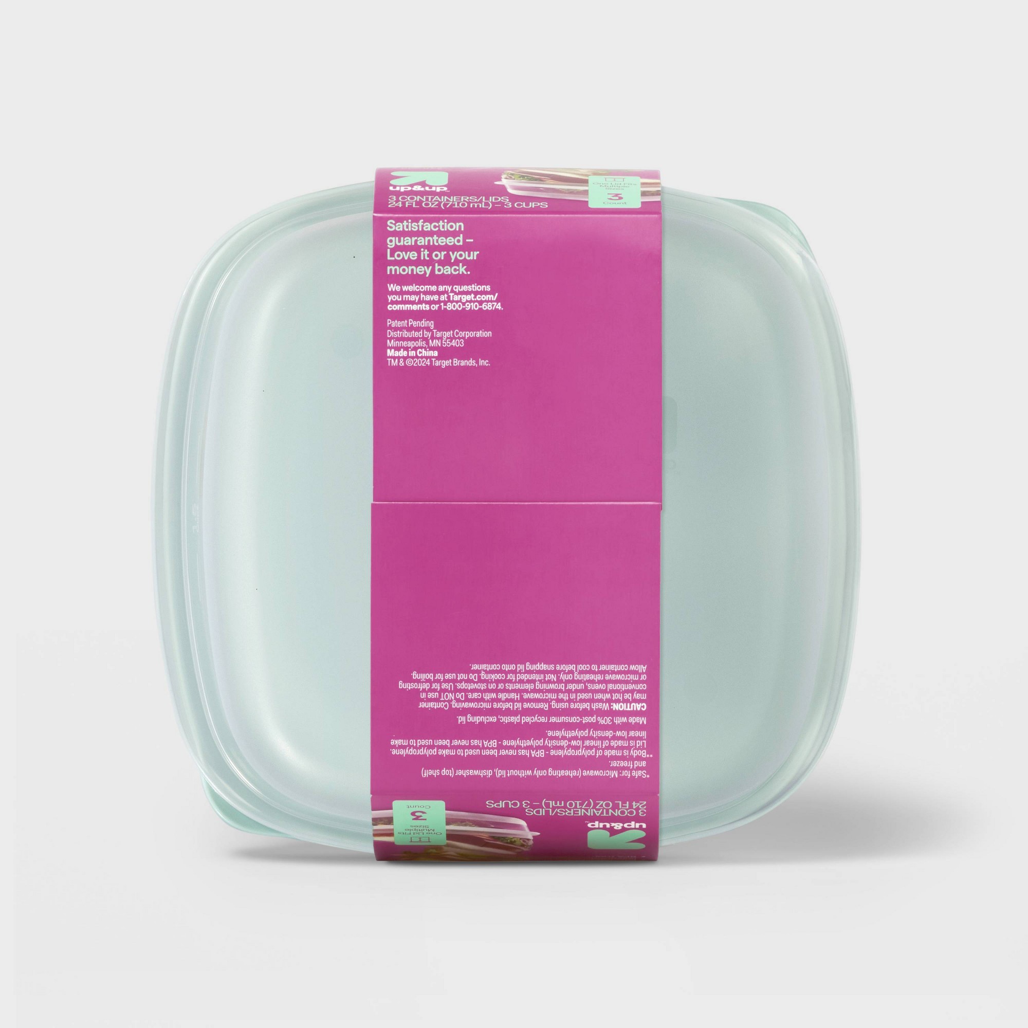 3立方インチの正方形食品保存容器、スナップ蓋付き、キッチン整 - Meal Prep Container のレビューと価格
