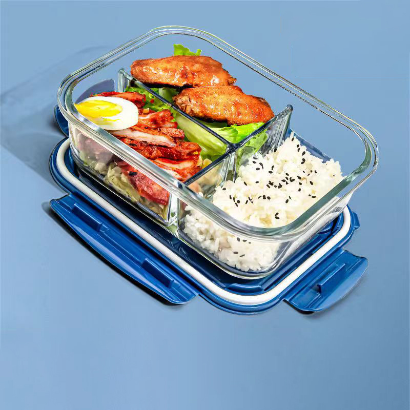 新しいスタイル弁当箱ガラス 1050 ミリリットル電子レンジ - Meal Prep Glass Containers Oven Safe のレビューと価格